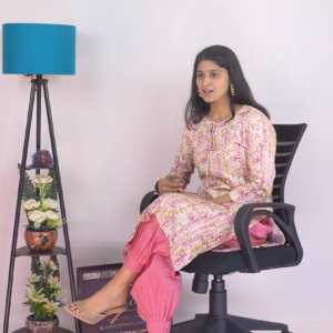 Women’s Pink Batik Leaf Printed Jam Cotton Kurta Afghani Set