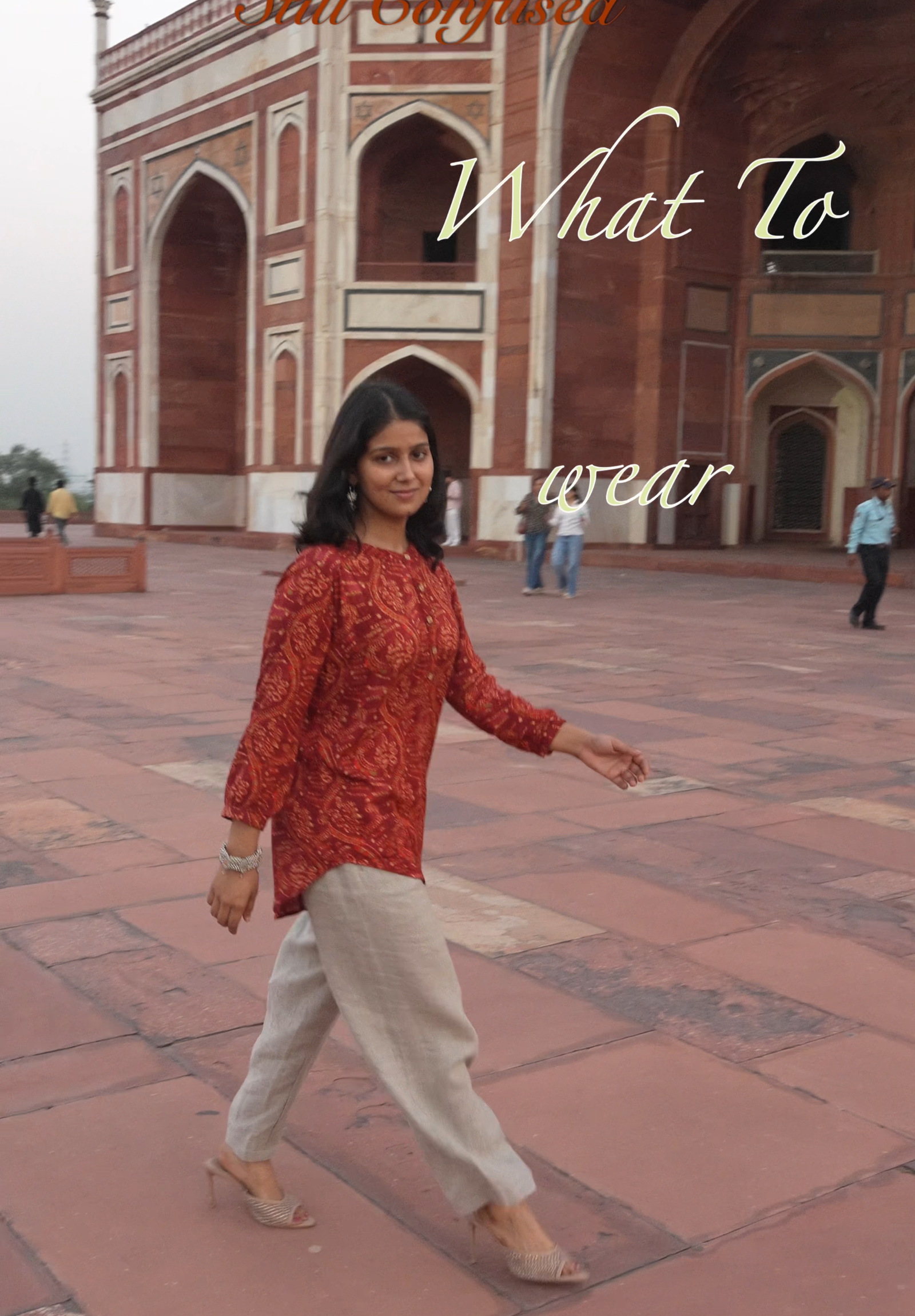 Women’s Red Ethnic Printed Rayon Short Kurti - Image 4